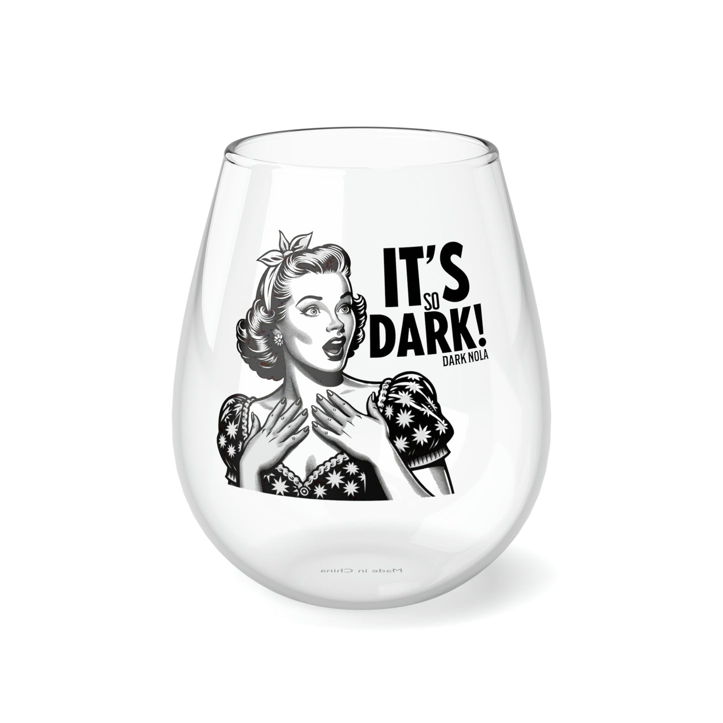 It's So Dark! Stemless Wine Glass, 11.75oz