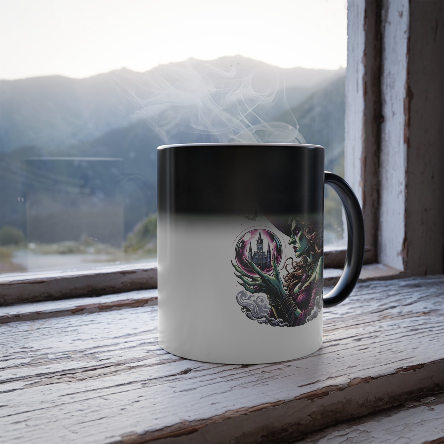 Dark Nola Crystal Ball Color Morphing Mug, 11oz