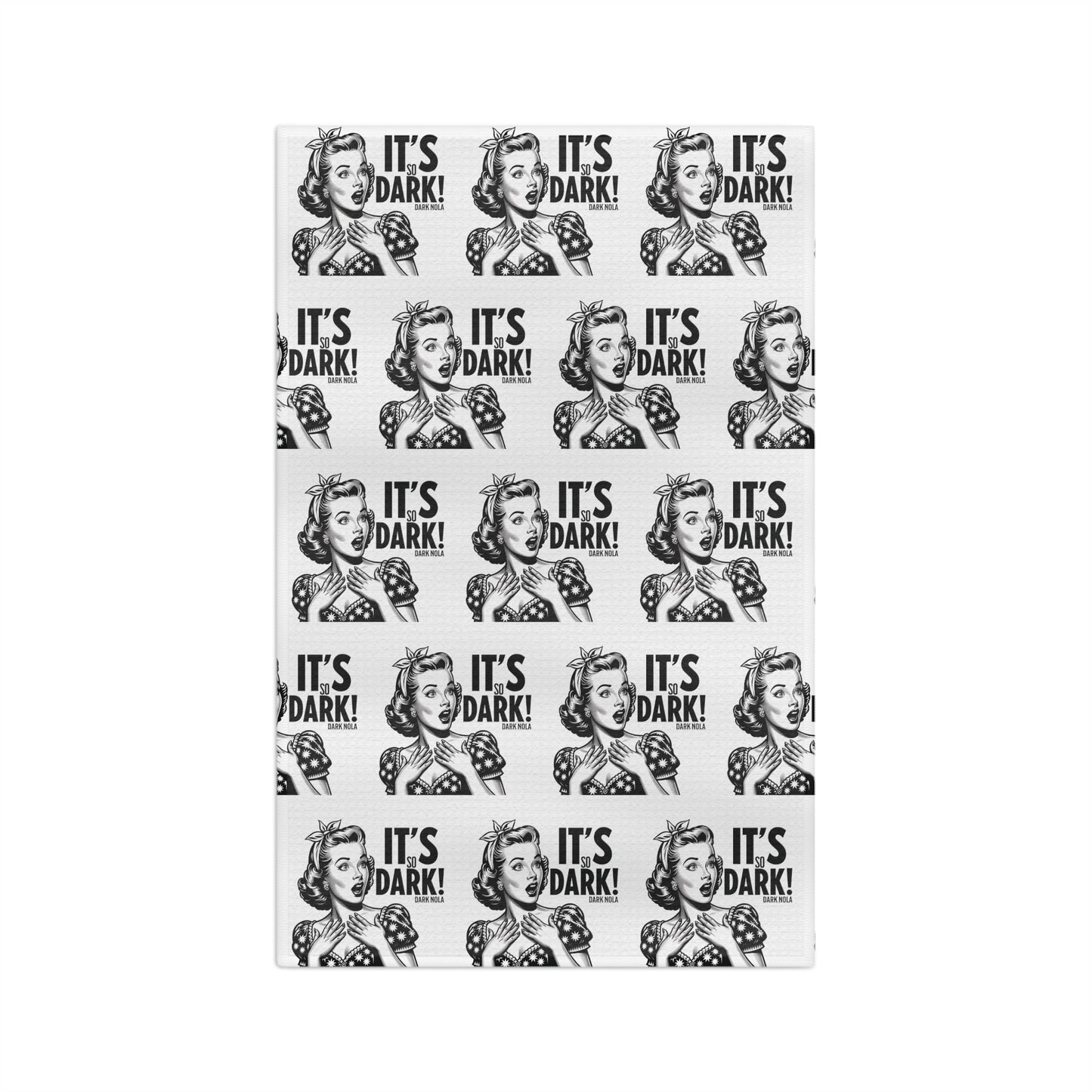 It's So Dark! Pattern Microfiber Tea Towel