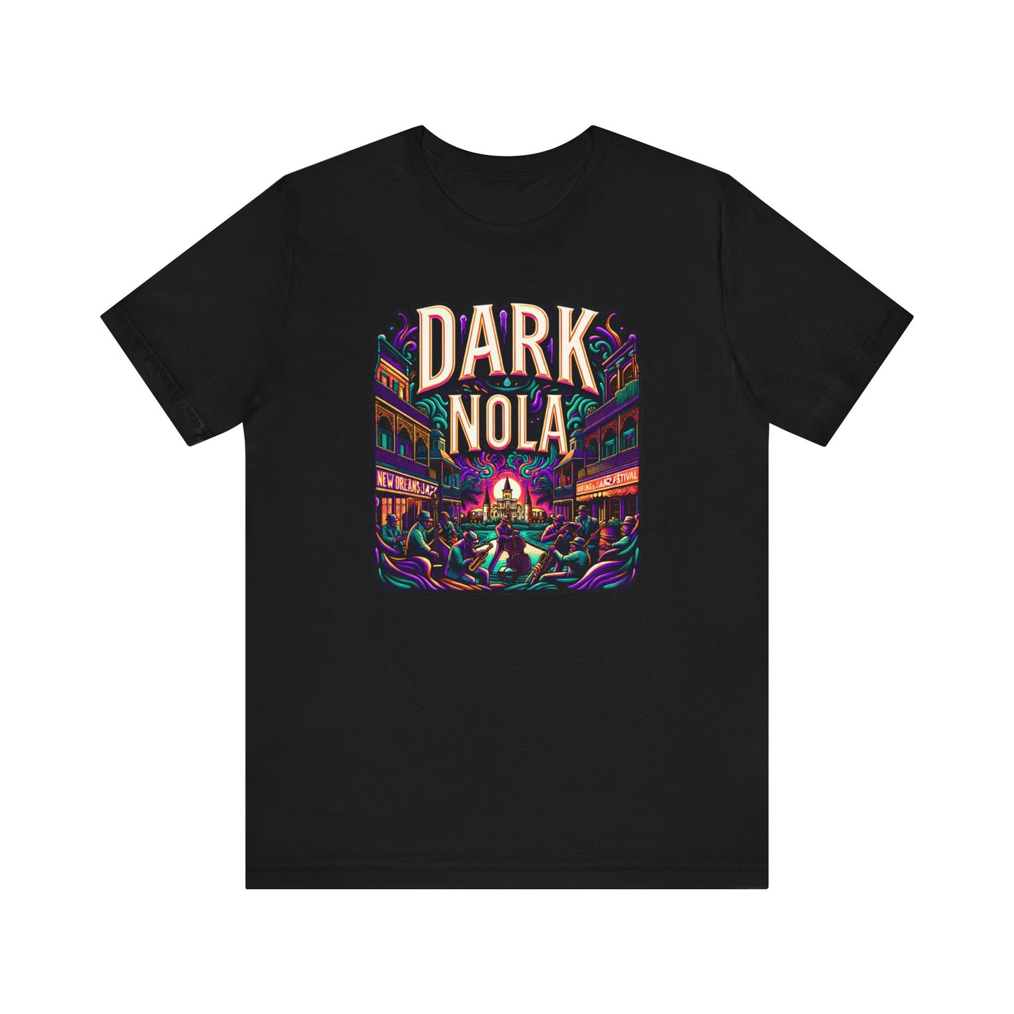 Dark Nola Jazz Festival Unisex Jersey Short Sleeve Tee