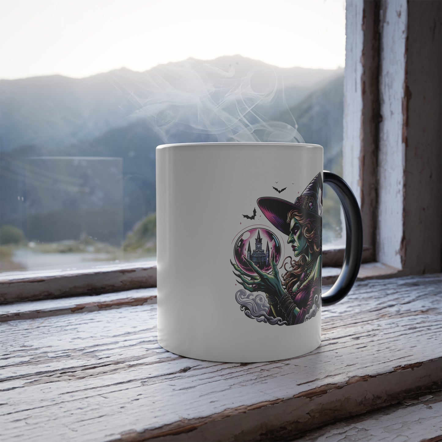 Dark Nola Crystal Ball Color Morphing Mug, 11oz