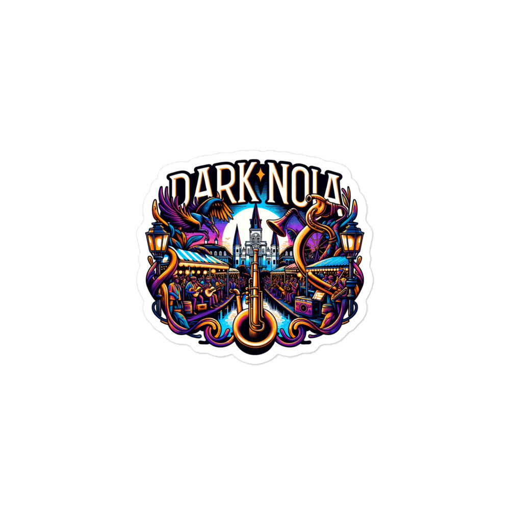 Dark Nola Big Brass Bubble-Free Stickers
