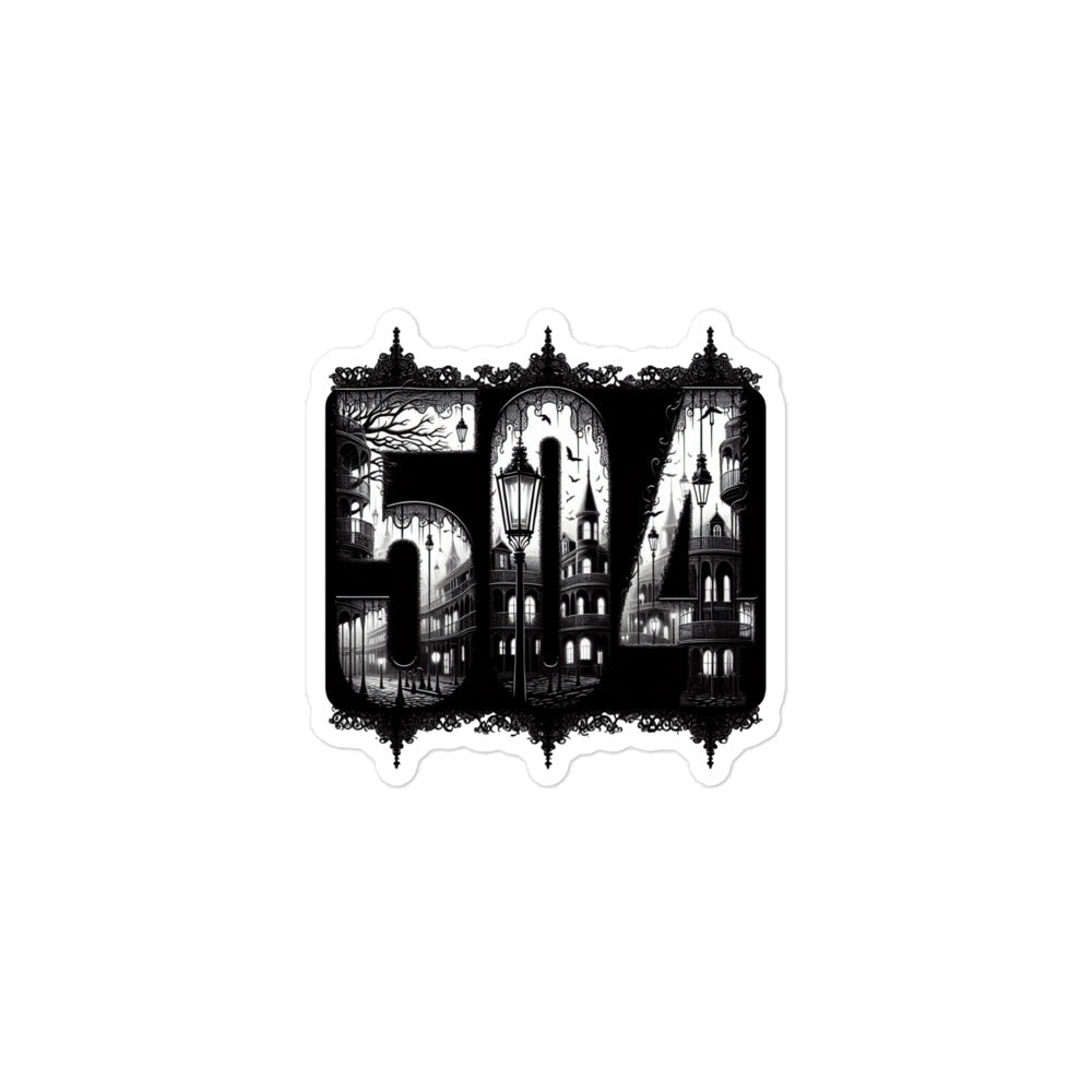 Black Victorian 504 Bubble-Free Sticker