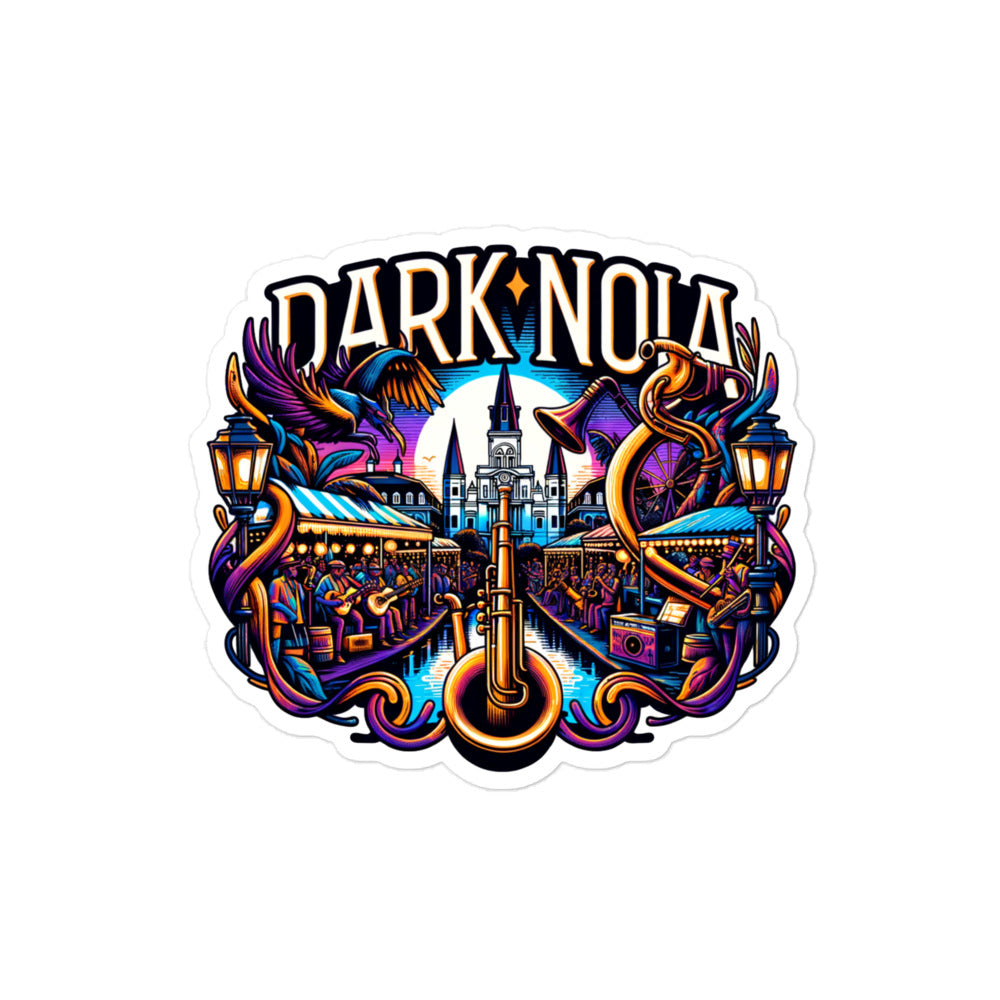 Dark Nola Big Brass Bubble-Free Stickers