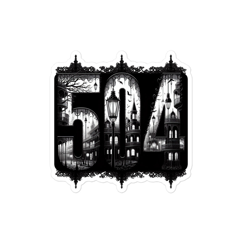 Black Victorian 504 Bubble-Free Sticker