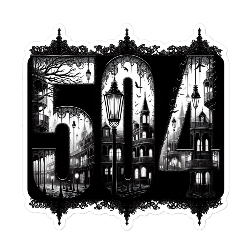 Black Victorian 504 Bubble-Free Sticker
