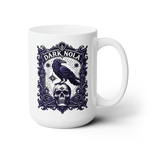 Dark Nola Raven Skull Ceramic Mug 15oz