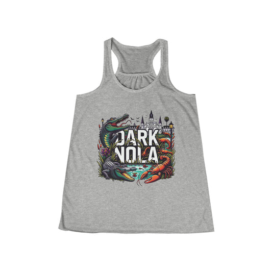 Dark Nola Quarter Critters Women's Flowy Racerback Tank