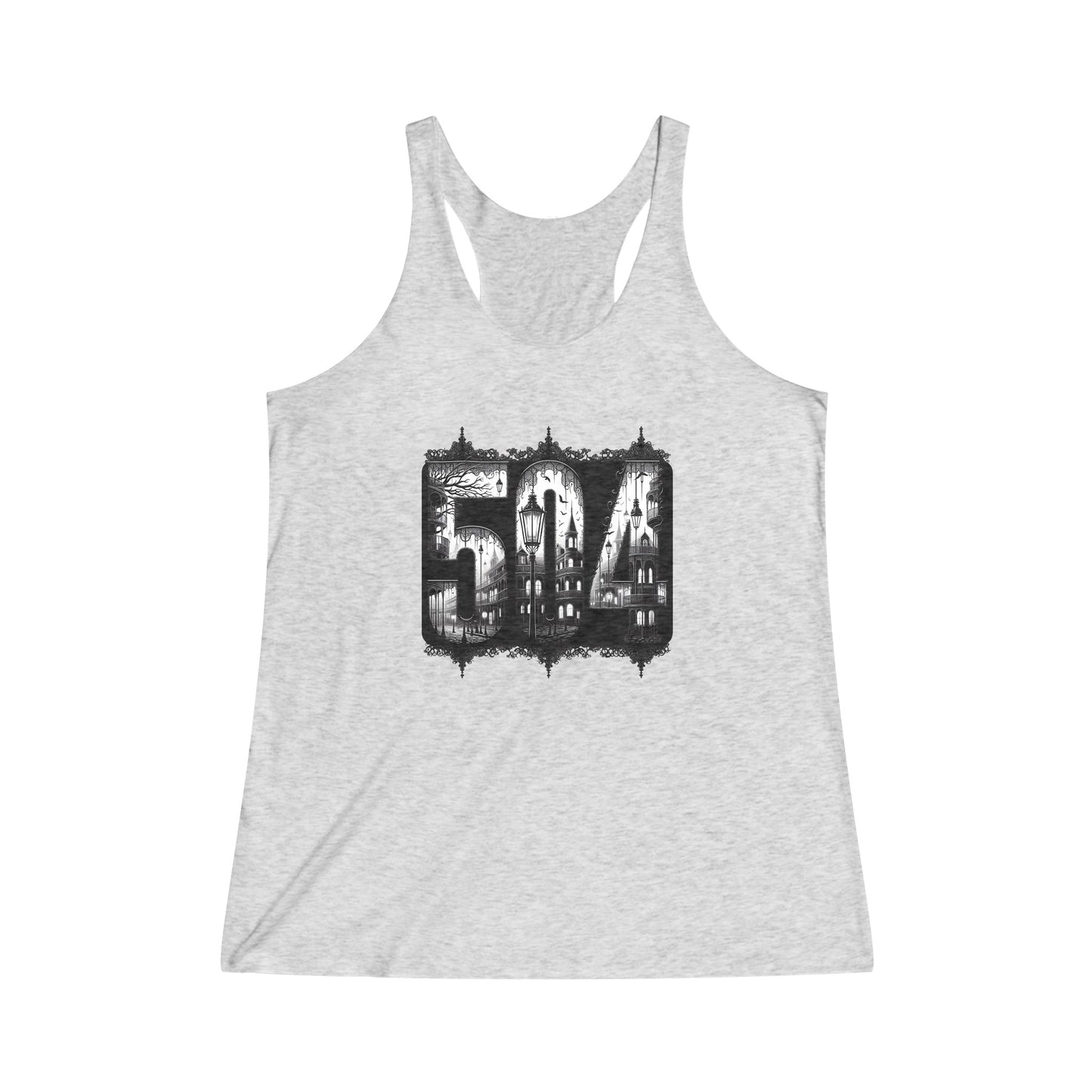 Black Victorian 504 Women's Tri-Blend Racerback Tank