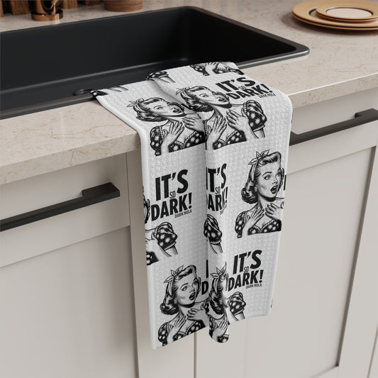 It's So Dark! Pattern Microfiber Tea Towel
