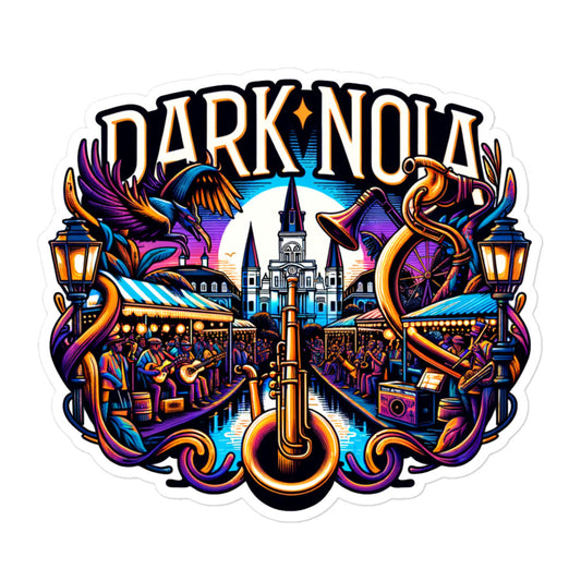 Dark Nola Big Brass Bubble-Free Stickers