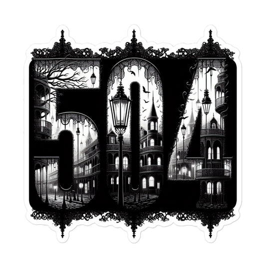 Black Victorian 504 Bubble-Free Sticker